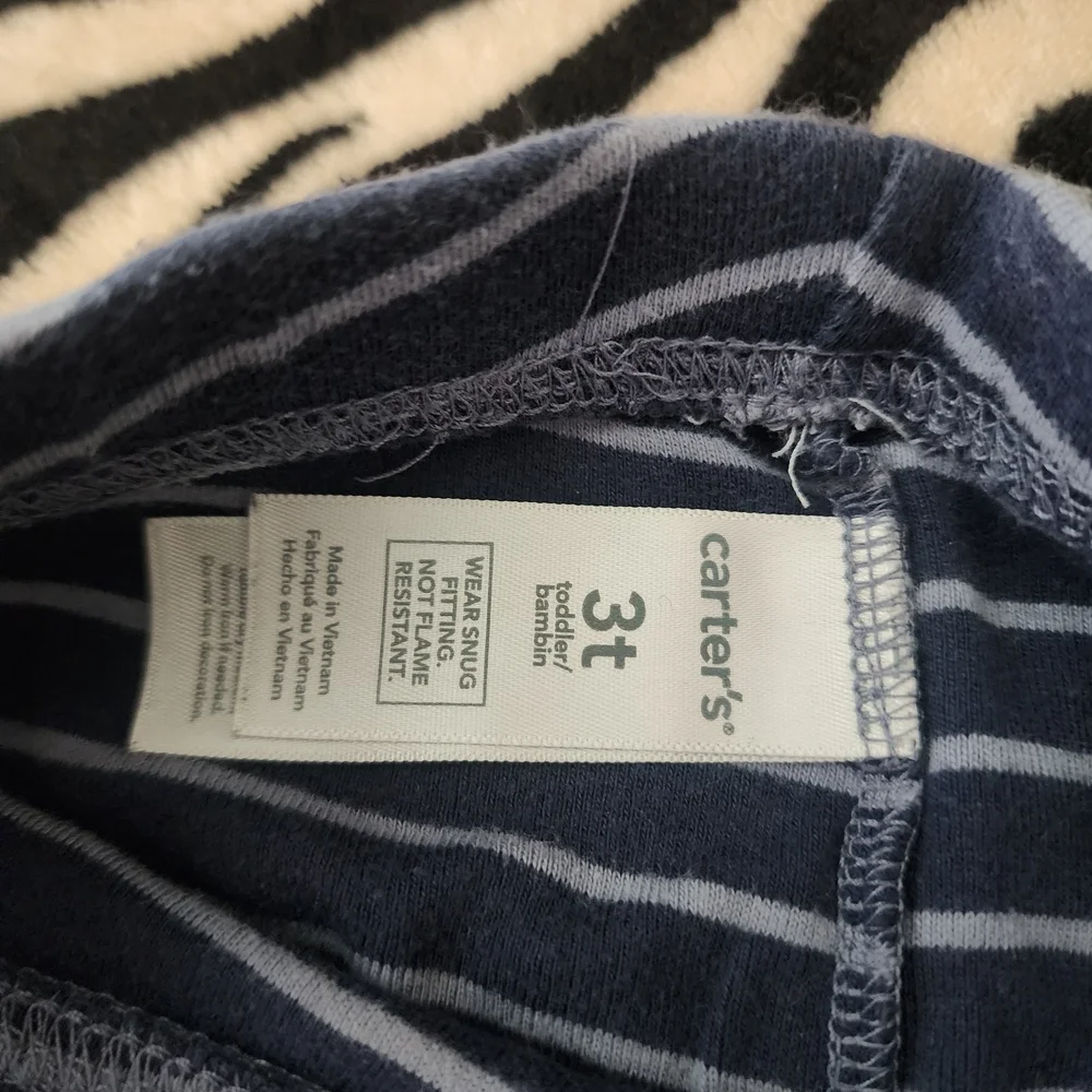 🎉Carter's Boy's Navy and White Striped Pajama Pants Size: 3T